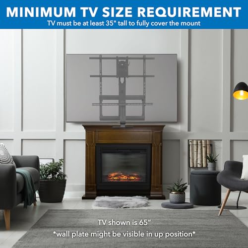Mount-It! Fireplace Mantel Tv Wall Mount, Above Fireplace Drop Down Tv Mount, Pull Down Tv Mantle Mount With Spring Assist thumb #5