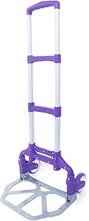 Trlec gt4-ly Portable Aluminium Cart Folding Dolly Push Truck Hand Collapsible Trolley Luggage Purple
