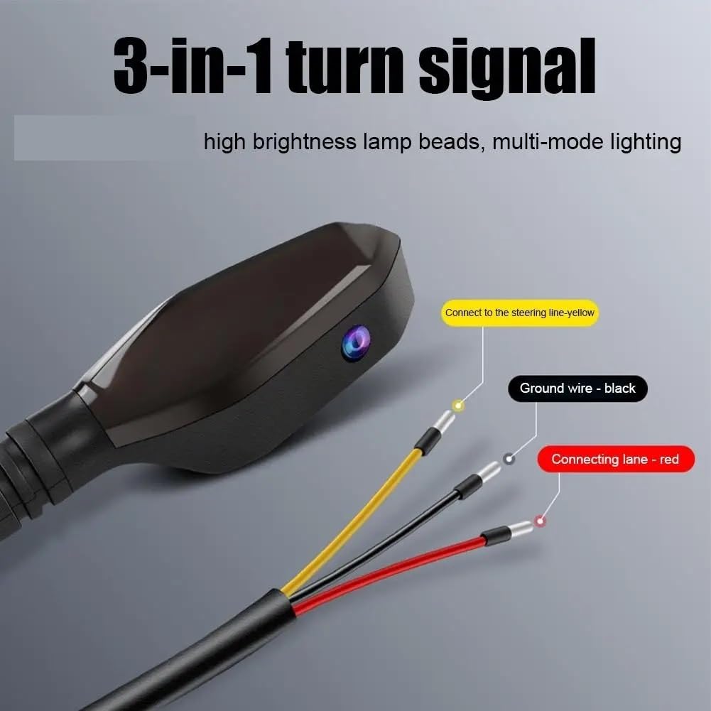 Moto Faros Freno Trasero​ 2 luces LED de intermitente universales para