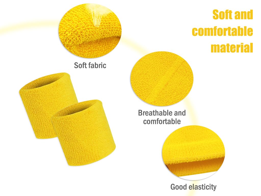 4 Paires Serre-Poignets en Coton, Bracelets Anti-Transpiration Doux, Bandeau de Transpiration Poignet, Sweatbands Absorbants, Hommes/Femmes Wristbands pour Sports, Course À Pied, Gymnastique 4 Paires Serre-Poignets en Coton, Bracelets Anti-Transpiration Doux, Bandeau de Transpiration Poignet, Sweatbands Absorbants, Hommes/Femmes Wristbands pour Sports, Course À Pied, Gymnastique