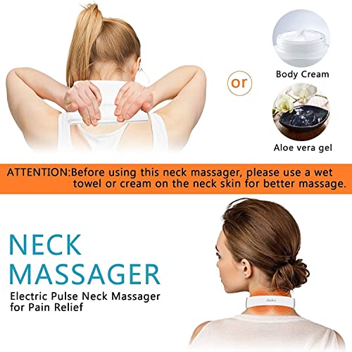 Electric Pulse Neck Massager For Pain Relief, Intelligent Neck Massager With Heat, Portable Neck Massager With Gel Pads For Women Men Gift (St-304) #TOP1