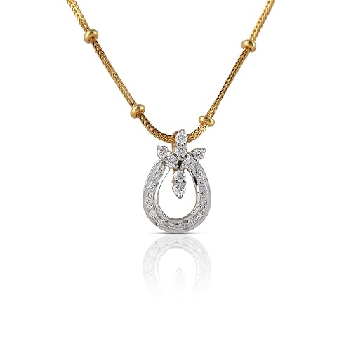 18KT (750) Yellow Gold and Diamond Pendant For Women-dltd16008289