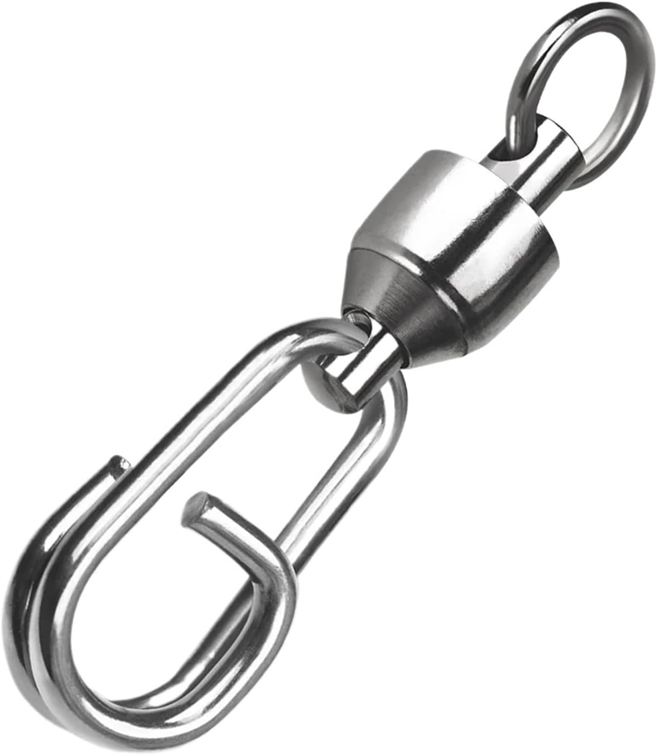 Fishing Snap Swivel Ball Bearing Swivel Clip Heavy Duty Saltwater Swivel with Carabiner Stainless Steel Squid Swivel
