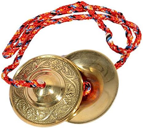 Indian Handmade Percussion Instrument - Hand Cymbals Brass Manjira Manjeera - Indian Musical Instrument by Indian Collectible