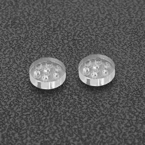 Image of 20PCS Transparent Glass Screen Filters Diameter 8mm Height 1.8mm High Borosilicate Glass Screens Filters with 7 Honeycomb Holes for Lab Filters