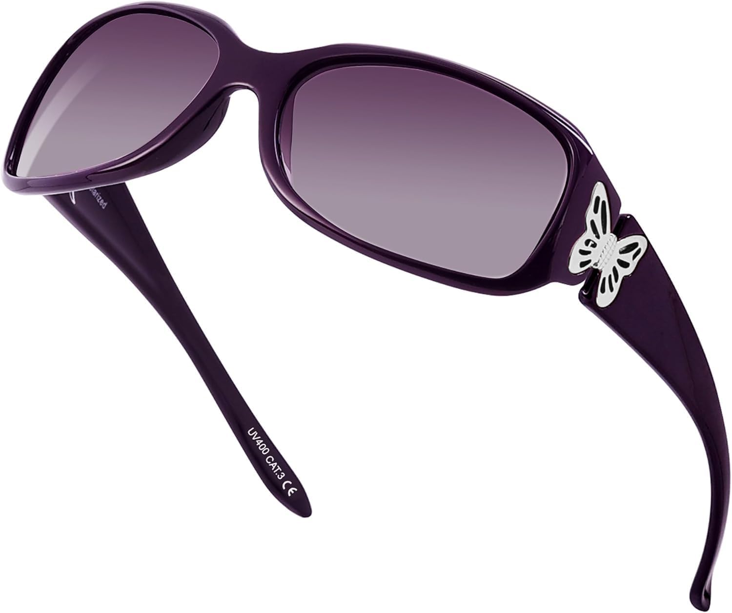 Polarized Sunglasses for Women - Premium Trendy Butterfly Sunglasses - HZ Series Mariposa Designer Fashion Sunglasses