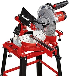 Einhell TC-SM 2531/2 U Sliding Mitre Saw With Base Frame | Circular Saw With Stand, 310mm Drag Crosscut, Laser, Dust Extraction, 45° Mitre, +/-45° Bevel | With 48T Blade For Cutting Wood, Plastic