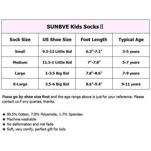 Image of Kids Boys Girls Cotton Athletic Crew Socks