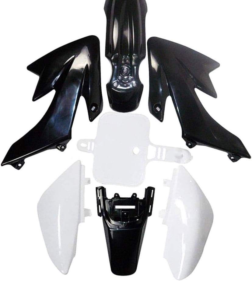 Gas Fuel Tank + Seat + Plastic Fairing Kit Body Fender for CRF XR XR50 CRF50 110cc 125cc Pit Dirt Bike (4Black+3White)