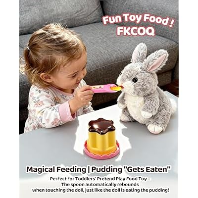 Food Toys Pudding Feeding Toys Doll Toy Foods Set for Toddlers 3 4 5 6 a Spoon Perfect for Doll Role Play Small Easter Basket Stuffers Outdoor Birthday Activities Toys(1 Pieces)