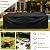 Rectangular Patio Furniture Covers,Upgraded 600D Heavy Duty Outdoor Furniture Covers Waterproof,Outdoor Sectional Dining Table and Chairs General Purpose Furniture Set Cover,88"L × 62"W × 28"H,Black