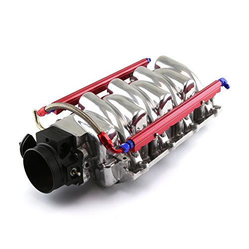 PCE by Speedmaster PCE148.1100.02 Fits Chevy LS1 LS6 Polished Aluminum Intake Manifold with 92mm Throttle Body
