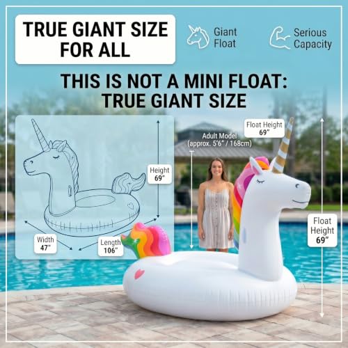 Einhorn-Schwimmtier für Erwachsene und Kinder – Bild 6