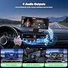 LAMTTO 9.26" Wireless CarPlay Screen for Car - Apple CarPlay & Android Auto Touchscreen, 1600x600 HD IPS Display, Plug & Play, OTA Updates, Waterproof Backup Camera & Screen Mirroring