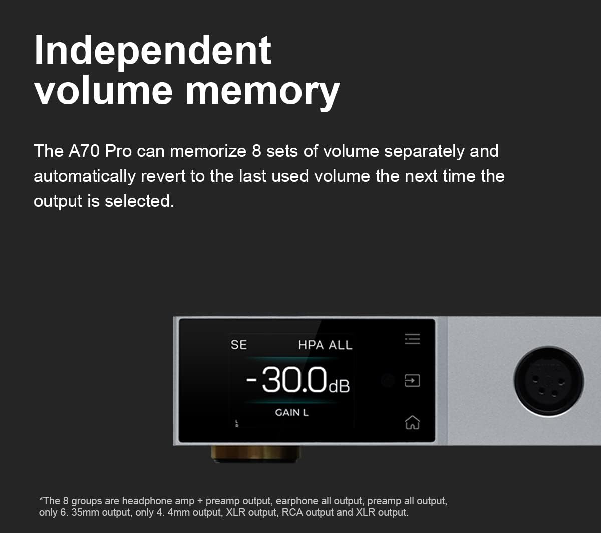 Topping A70 Pro Fully Balanced Headphone Amplifier 17000mW*2 Relay Volume Control Pre Amp with Remote Control(Silver)