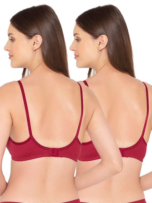 Image of Groversons Paris Beauty Women's Pack of 2 Seamless Non-Padded, Non-Wired Bra (COMB09)