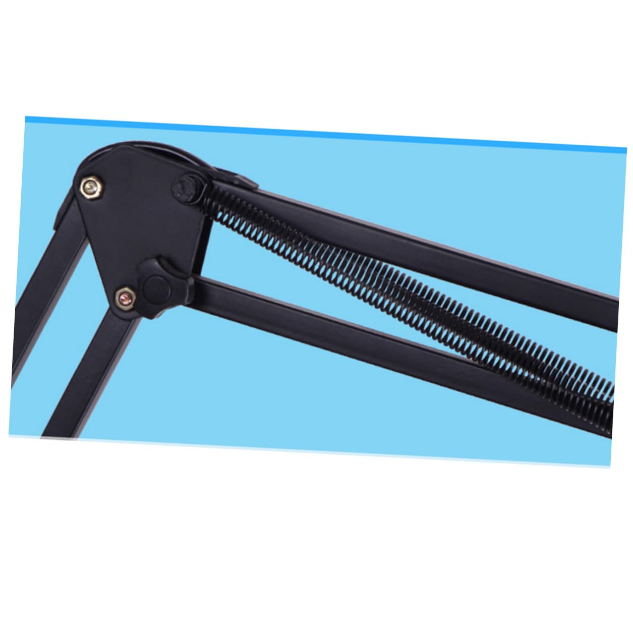 Lampada da Tavolo con Morsetto Braccio Snodabile Nero Opaco Lampada Scrivania LED con Montaggio Pinza per Ufficio e Casa con Molla in Acciaio e Controllo Tensione senza Lampadina