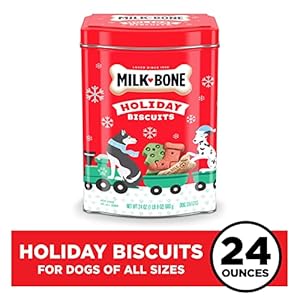 Milkbone Limited Edition Holiday Dog Treats Small Biscuits 24 Ounce Reusable Tin  Cucciolini Doodles Milk bone limited edition holiday dog treats small biscuits 24 ounce reusable tin   cucciolini doodles