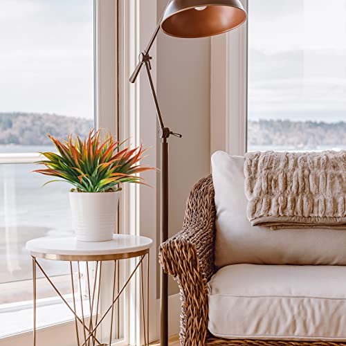 Phliofd 6Pcs Artificial Grass Fake Plants 17.3In Outdoor Plastic Plants Uv Resistant Greenery Fake Grass For Home Window Garden Office Patio Hanging Planter Pathway Front Porch Décor Red #TOP3