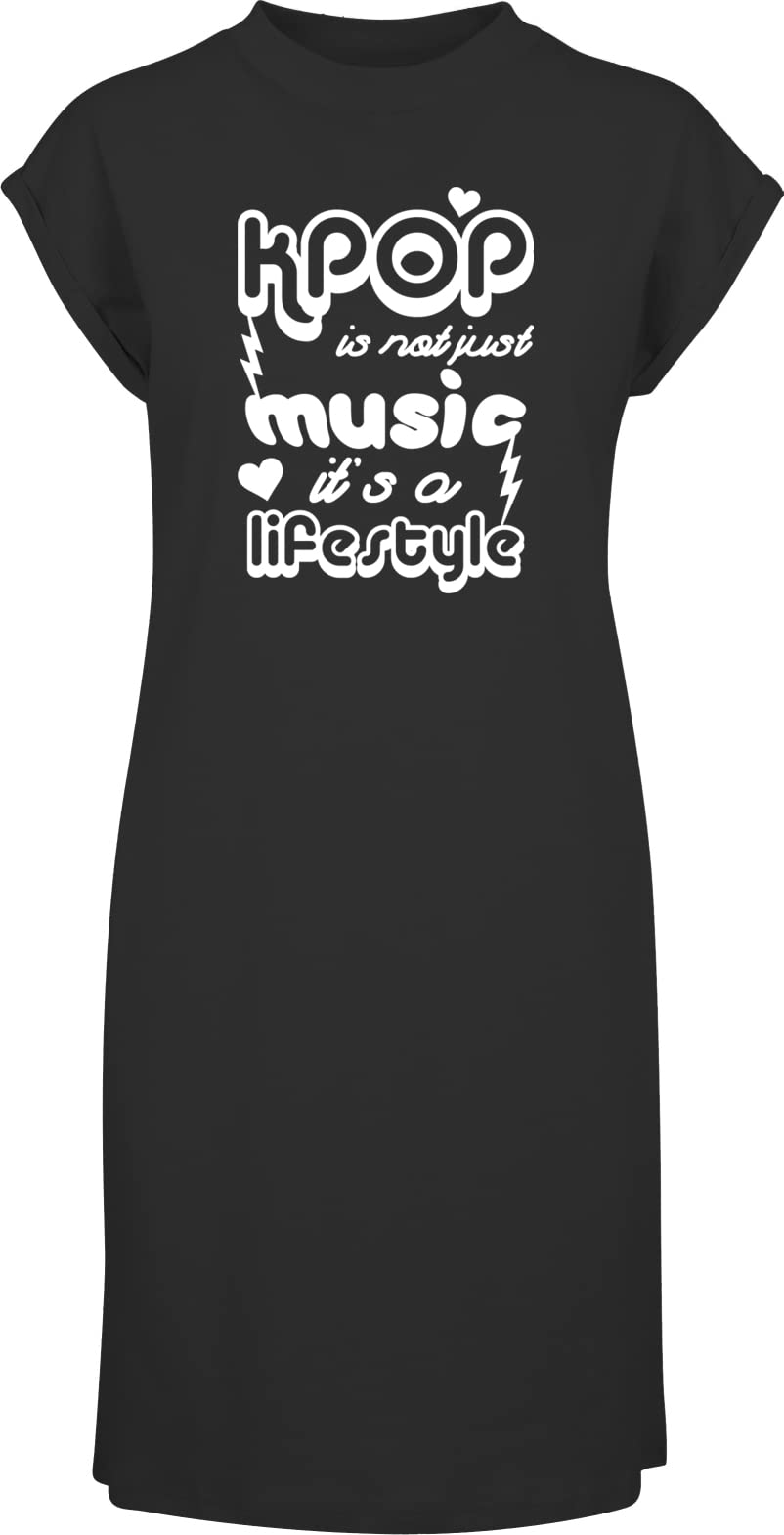 Hippowarehouse Kpop is Not Just Music It's A Lifestyle t-Shirt Dress Women's Adults Nightie Nightdress