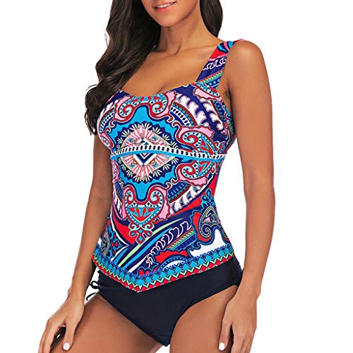 Preisvergleich Produktbild Asalinao Frauen Blumendruck Bikini Set Schwimmen Zweiteilige Badeanzüge Bademode Strandanzug