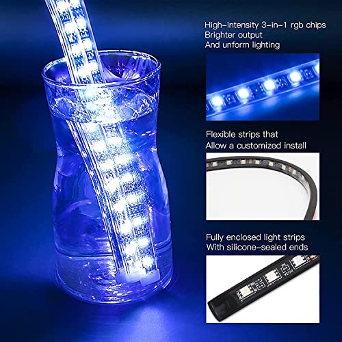 Yuguang RGB CAR UNDERGLOW-01 4Pcs Underglow Kit For Car, App & Remote Control Multicolor Car Underglow Light Kit Music Sync Rgb Underbody Strips Light Waterproof thumb #6