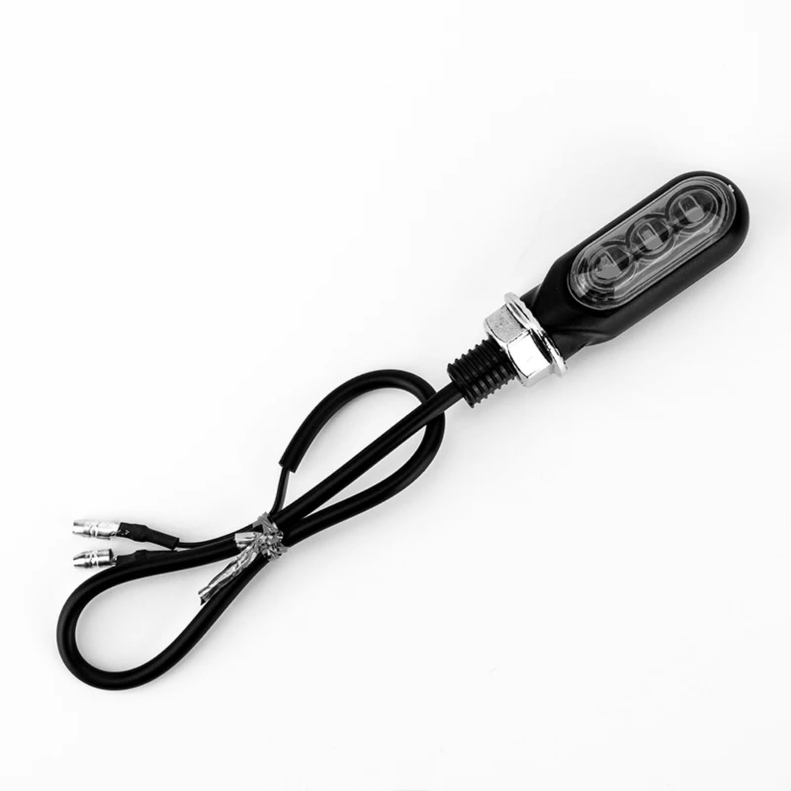 Indicatori Di Direzione Per Moto 12V Lampada Che Scorre Ambra Intermittentes Moto(Gray)