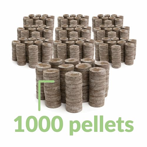 Image of Jiffy Peat Soil Pellets Seed Starter Plugs - Indoor Seedling Planter - 1000 Count - Peat