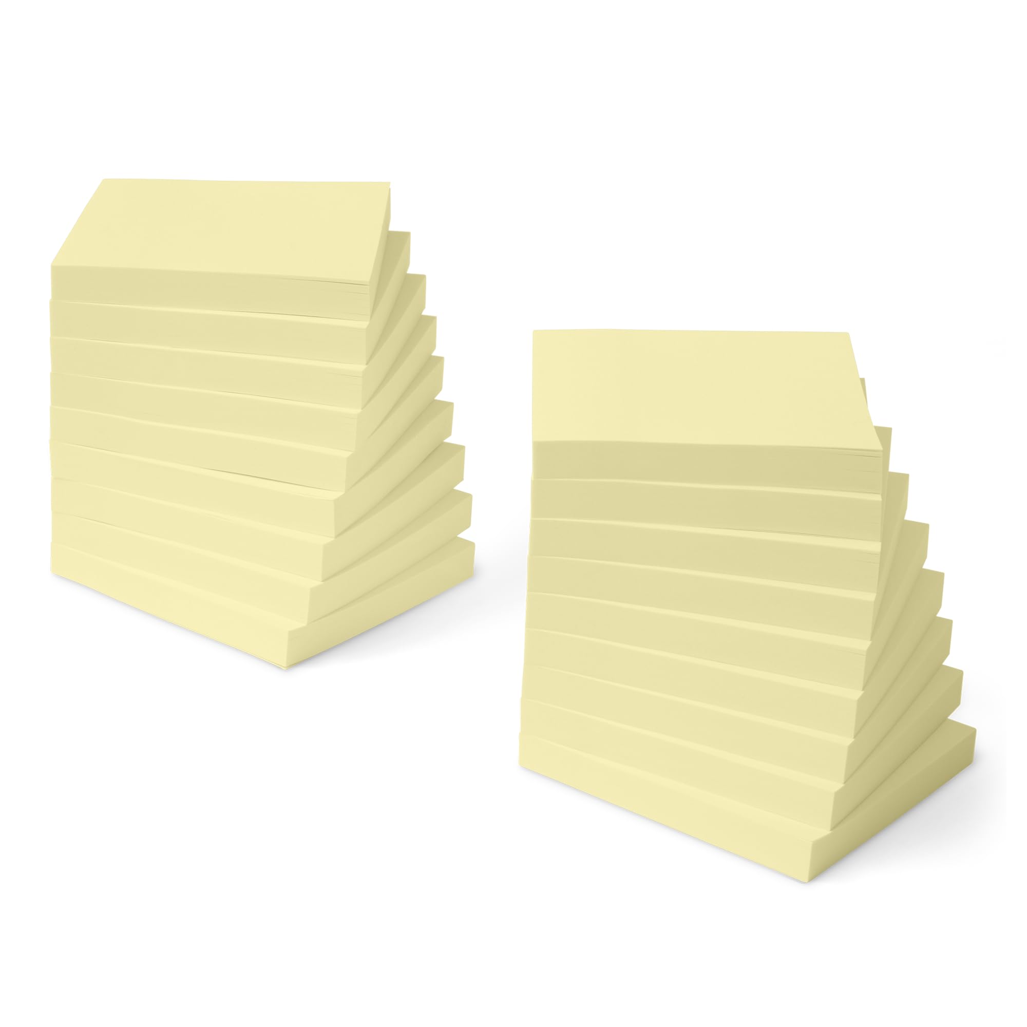 Amazon Basics Square Sticky Notes, Self-Stick Pads, 18-Pack, 7.62cm x 7.62cm, Yellow
