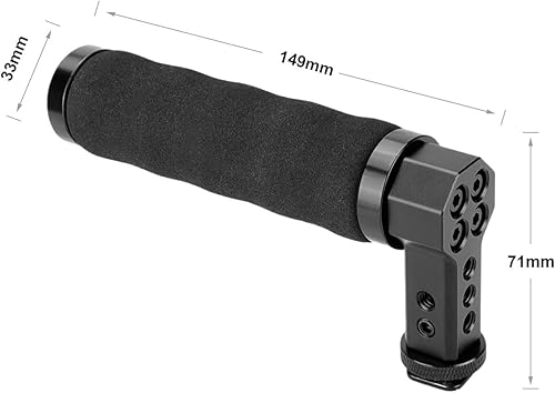 Miniatura 2 de Mango de cámara DSLR, negro, compatible con soporte de zapata, conector de zapata fría