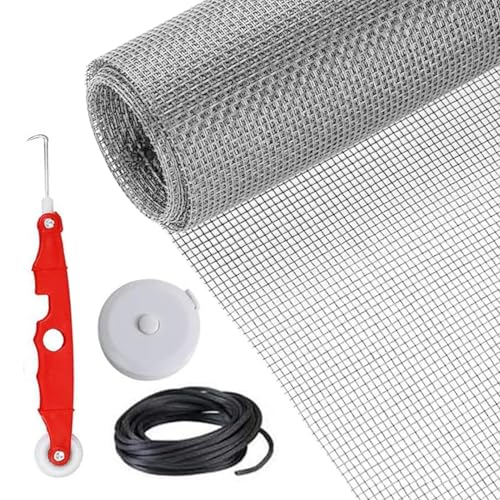 Rollo de pantalla de malla resistente de 157x47 pulgadas y red para mascotas pesadas