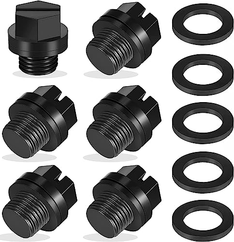 DOOLLENCE Pool Kits for SPX1700FG Pump Plug Inground Pool Filters with Gasket Replacement Pool Drain Pump Plug Inground Swimming Pool Plug Black Pipe Plug for Inground Pool with O Ring Gasket Washers