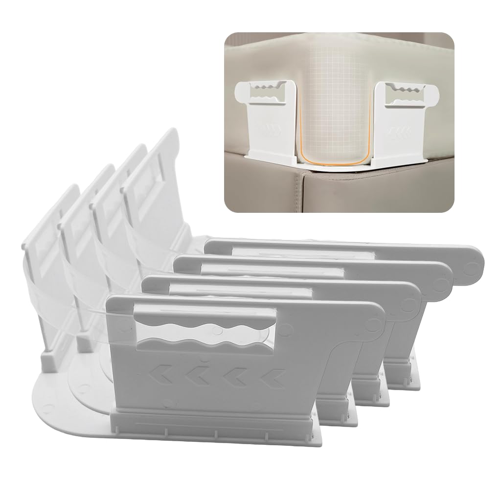 HASTHIP® Fitted Sheet Fasteners Set,Removable Bed Holder Retainers Corner Anchor Clamps Fitted Locks Universal Fasteners,Pack of 4-image-18