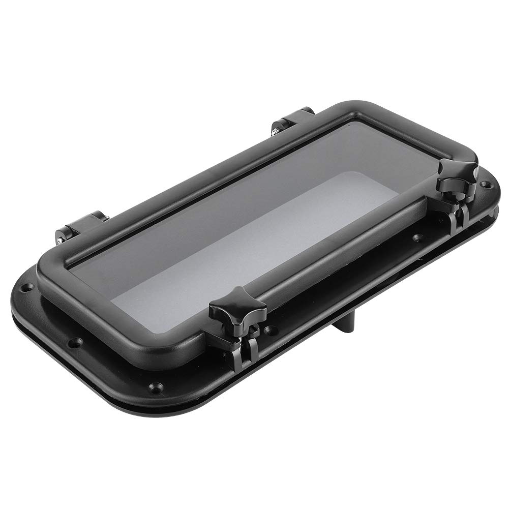 Oblò Rettangolare Apribile 4mm in Vetro Temperato - Finestra 400x200mm Resistente ai Raggi Ultravioletti per Yacht e Barca