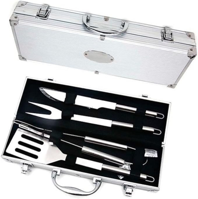 Kit Churrasco 4 Peças com Maleta em Alumínio – Conjunto Completo ...