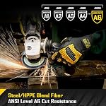 COOLJOB A6 Gants de travail anti-vibrations résistants à la coupe hommes, TPR Réduction de l'impact Mittens, absorption de choc en caoutchouc palmaire, M