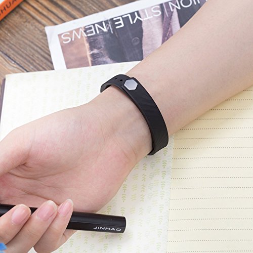Image of Compatible with Fitbit Flex 2 Bands, Adjustable Replacement Sports Classic Silicon Bracelet Wristband, Black Accessories with Fastener Clasp Strap, Large