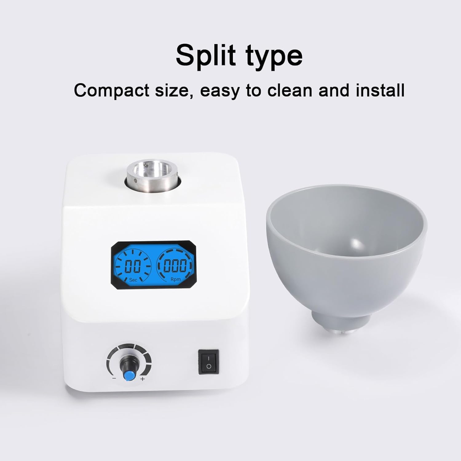 Miscelatore per Macinazione Gesso Dentale, Miscelatore Automatico per Alginato 0-300 Giri/min, Miscelazione di Materiali per Impronte di Alginato E Gesso, capacità Mista 100-700 Ml