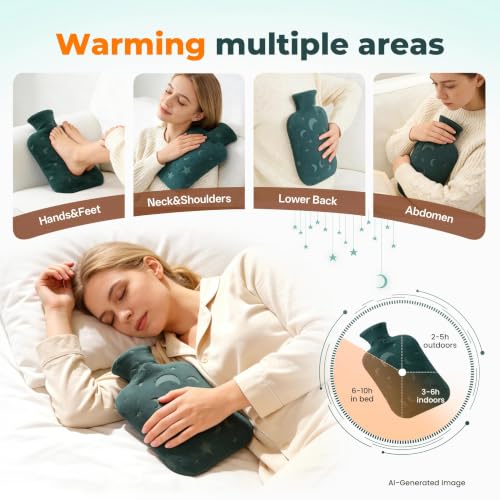 DICEVER Hot Water Bottle with Soft Cover