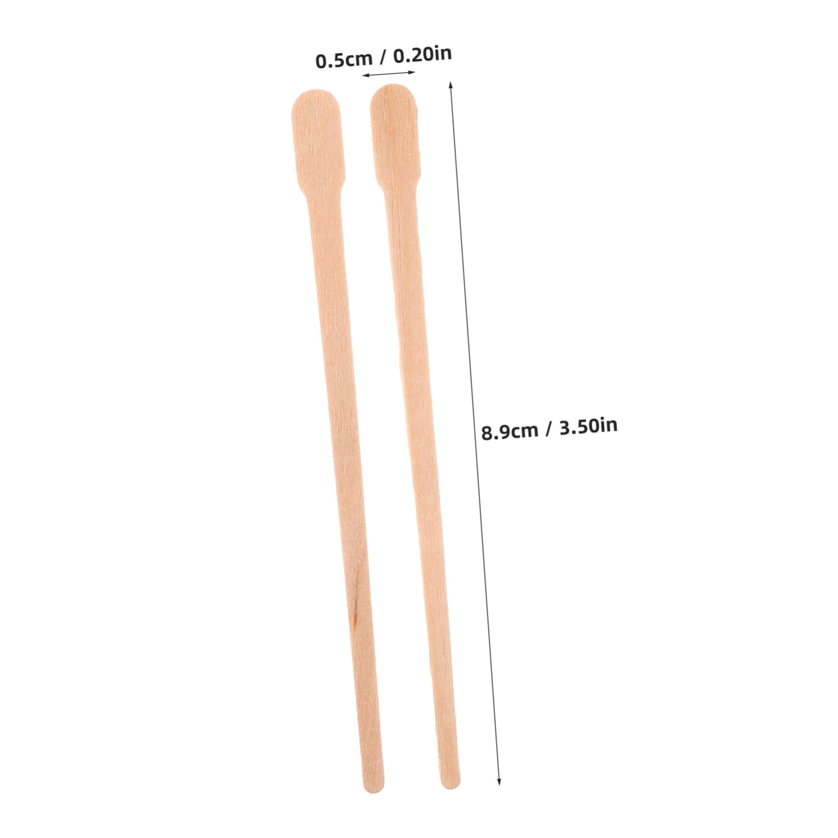 SHERCHPRY 100Pcs Wooden Top Wax Applicators for Body Hair Removal Irregular Waxing Sticks for Personal Care for Legs Arms and Sensitive Areas Single Use Wax Wands