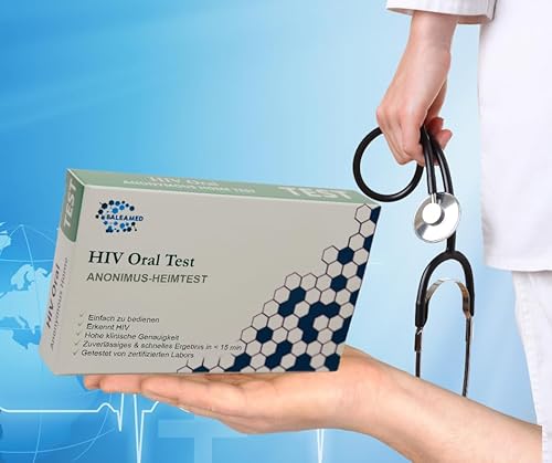 HIV 1/2 Oral Self Quick Test Kit - Pain Free and Safe Test with Saliva - HIV Test for Home - Detects HIV-1 and HIV-2 - Certified professional rapid test
