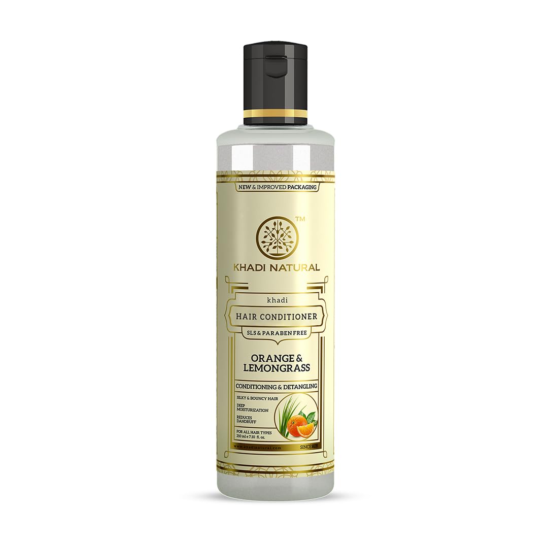 Khadi NaturalHerbal Orange Lemongrass Hair Conditioner Sls And Paraben Free (210 ml)