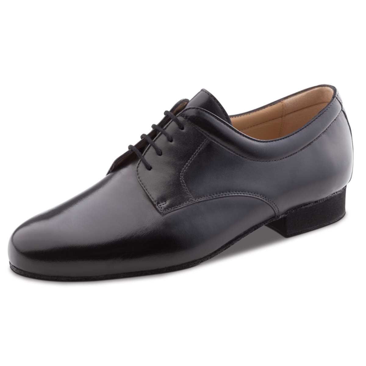 Werner Kern Hommes Chaussures de Danse 28050 - Cuir Noir - 2 cm Ballroom