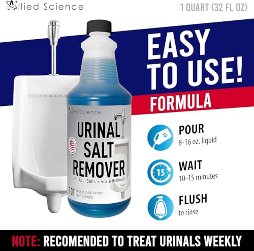 Allied Science Urinal Salt, Calcium and Mineral Scale Remover - Eliminates Urine Odor, Destroys Uric Acid Salt, Deposit Buildup by Allied Science - Used condition - Image 5