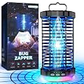 CreateFun Bug Zapper Outdoor, 2026 Upgraded 3 in 1 Rechargeable Bug Zapper with 5000mAh Battery & LED Night Light, 4000V Cordless Waterproof Mosquito Zapper for Outside,Patio,Backyard,Garden Black 1