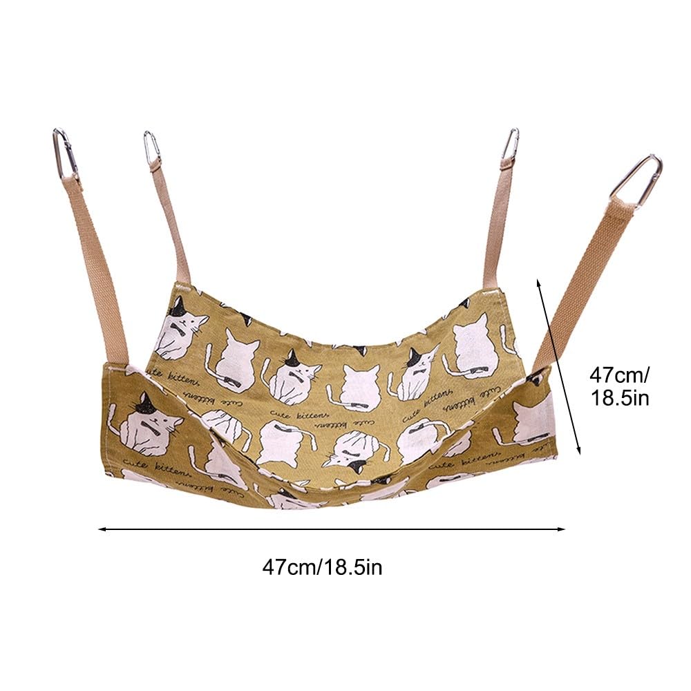 MiOYOOW Cat Hanging Hammock, Breathable Small Pet Bed House Summer Hamster Hanging Bed with 4 Hooks for Cat Rabbit Hamster Chinchillas - Image 2