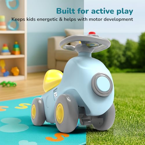 Image of Lifelong Cuppy Chopper Ride-On Push Car for Kids 1-5 Years | Baby Car with Wide Seat, Stable Wheels | Kids Car for Indoor & Outdoor Play (Multi-Colour, LLCCRO02)