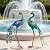 chisheen Metal Peacock Statue Garden Decor Yard Art Decoration Outdoor Sculpture,Set of 2,Housewarming Birthday for Women Mom