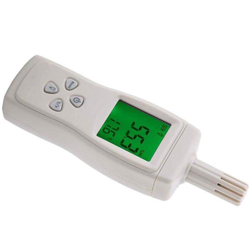 Misuratore di temperatura e umidità, termometro, igrometro, punto di rugiada e temperatura del bulbo umido, batteria inclusa