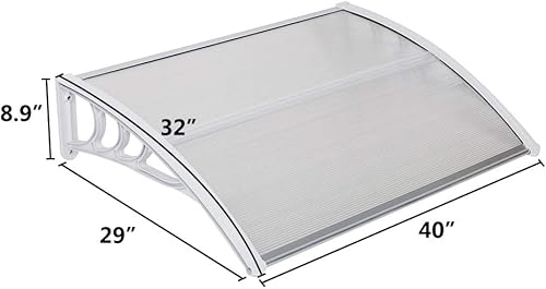 Miniatura 7 de Toldo moderno para ventana, toldo para puertas de patio, cubierta de policarbonato para uso doméstico, puerta y ventana, cubierta de lluvia, aleros